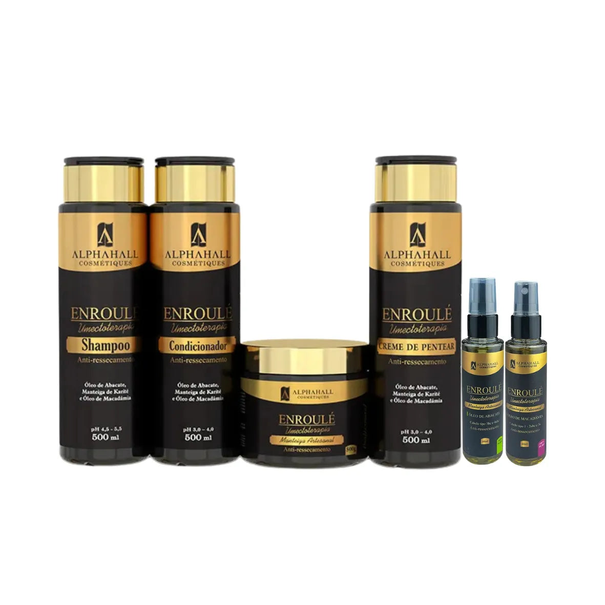 Kit Enroulé Umectoterapia Completo Manteiga Artesanal 500ml (6 itens)